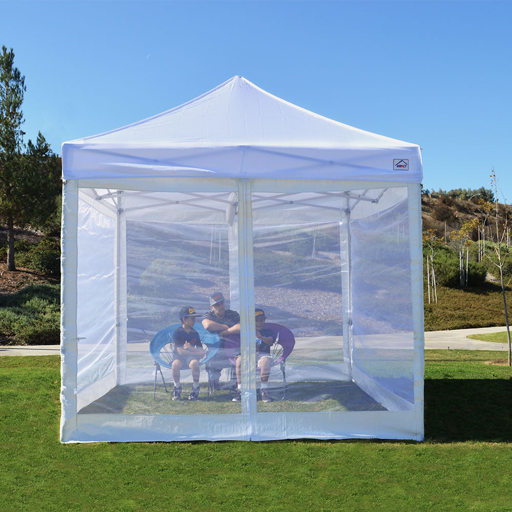 tent sidewalls Impact Canopy Zippered Mesh Sidewalls for 10' x 10' Pop-Up Tent Canopy, White