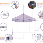 CL 10X15 Heavy Duty Steel Frame  Replacement - Impact Canopies USA