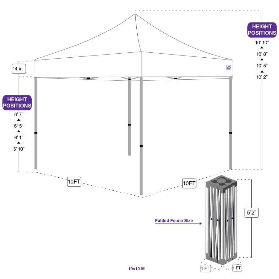 Custom 10x10 Canopy - Impact Canopies USA