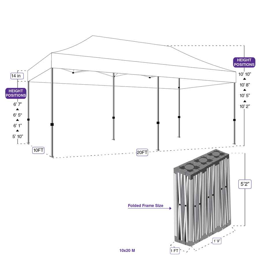Custom 10x20 Canopy - Impact Canopies USA