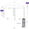 10x10 DS Pop up Canopy Tent Replacement Steel Frame - Impact Canopies USA