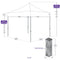 10x10 Pop up Carnival Canopy Tent Vendor Booth with Sidewall and Half Walls - Impact Canopies USA