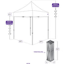5X5 DS Pop up Canopy Tent Replacement Steel Frame - Impact Canopies USA