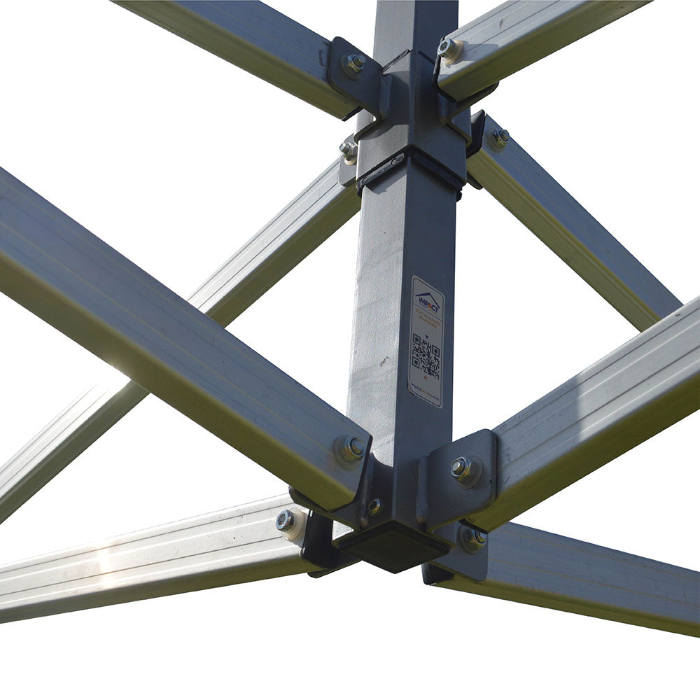 10x10 Heavy Duty Folding High Peak Marquee Canopy W/ Sidewalls - Impact Canopies USA