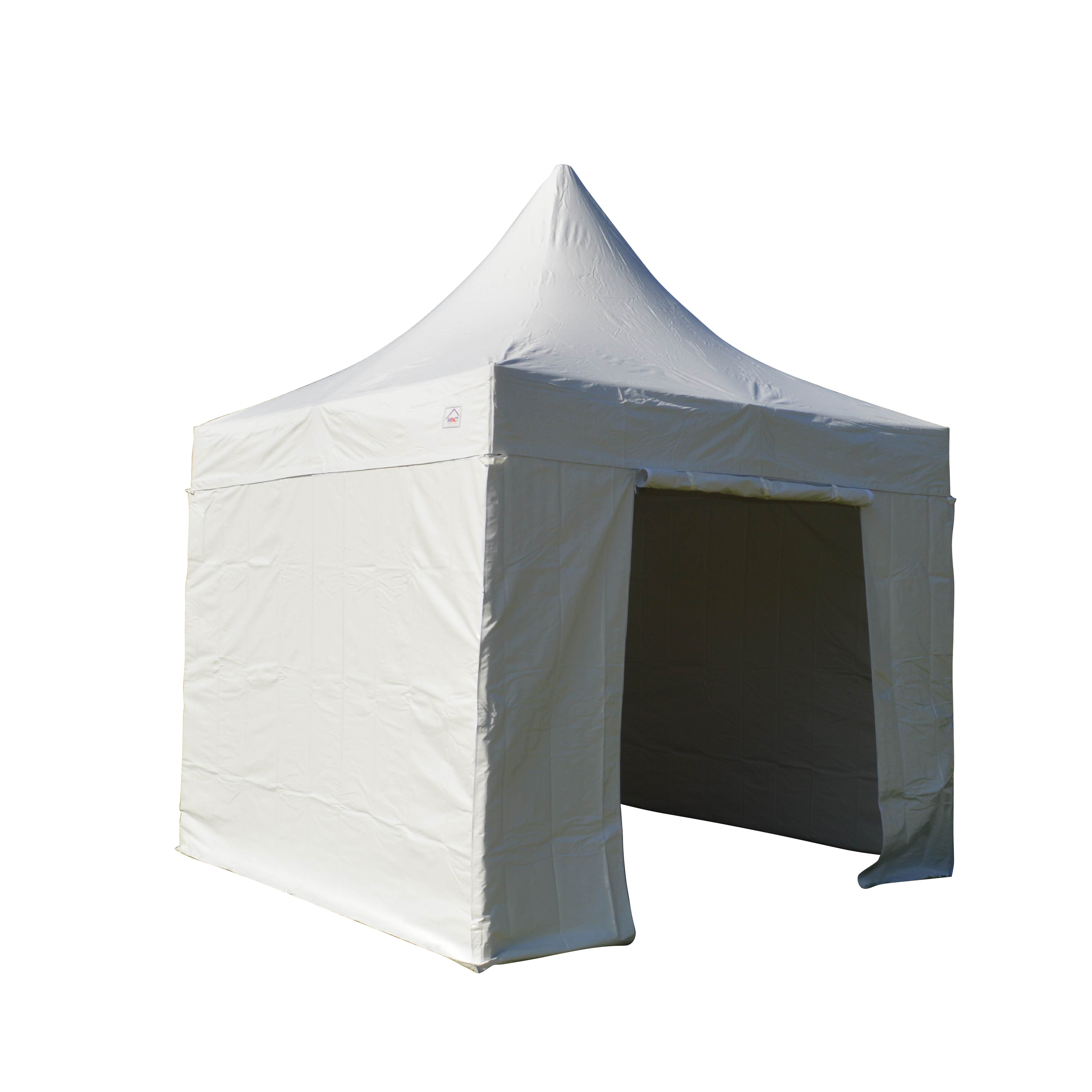 10x10 Heavy Duty Folding High Peak Marquee Canopy W/ Sidewalls - Impact Canopies USA