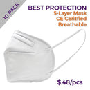 KN95 Mask - Sold in packs of 10 pcs ***SPEND $35 - GET FREE SHIPPING***