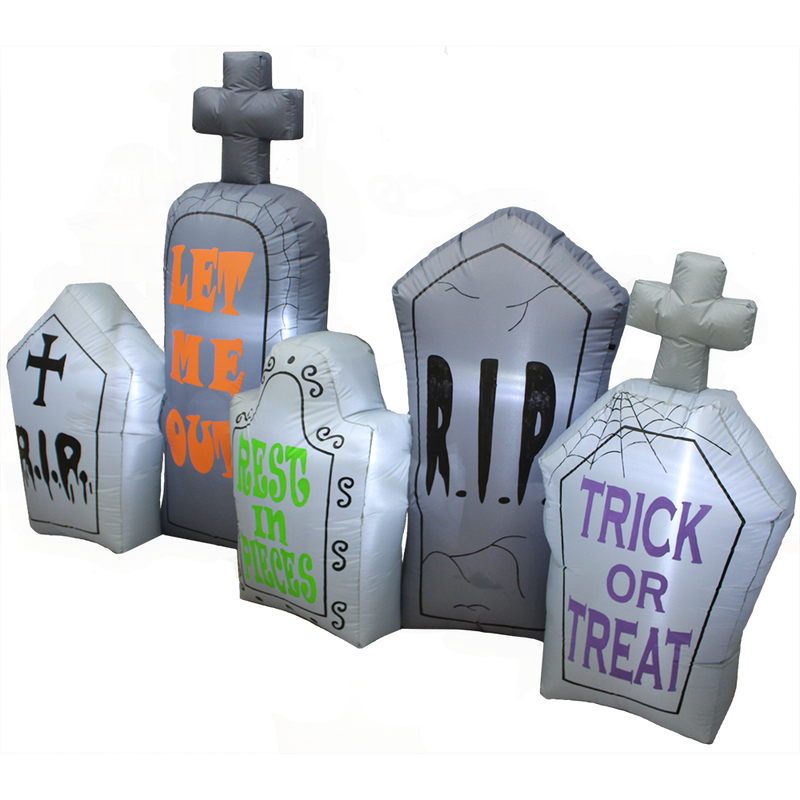 HALLOWEEN - Yard Inflatable 7' Halloween Gravestones