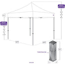 10X10 EVENTO Pop up Canopy Tent with Sidewalls - Impact Canopies USA