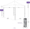 8X12 DS Pop up Canopy Tent Replacement Steel Frame - Impact Canopies USA