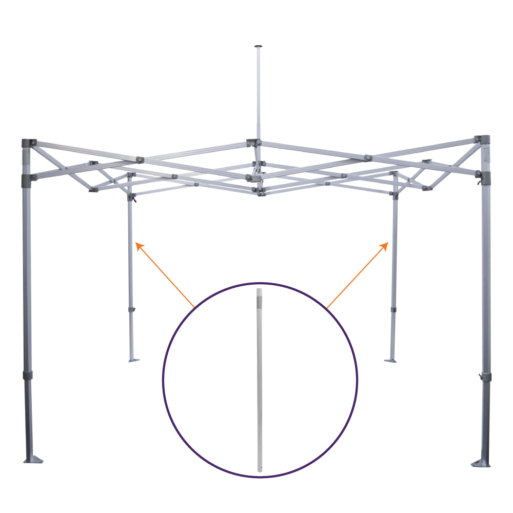 ML Part J. | Aluminum Outer Leg with Velcro - Impact Canopies USA