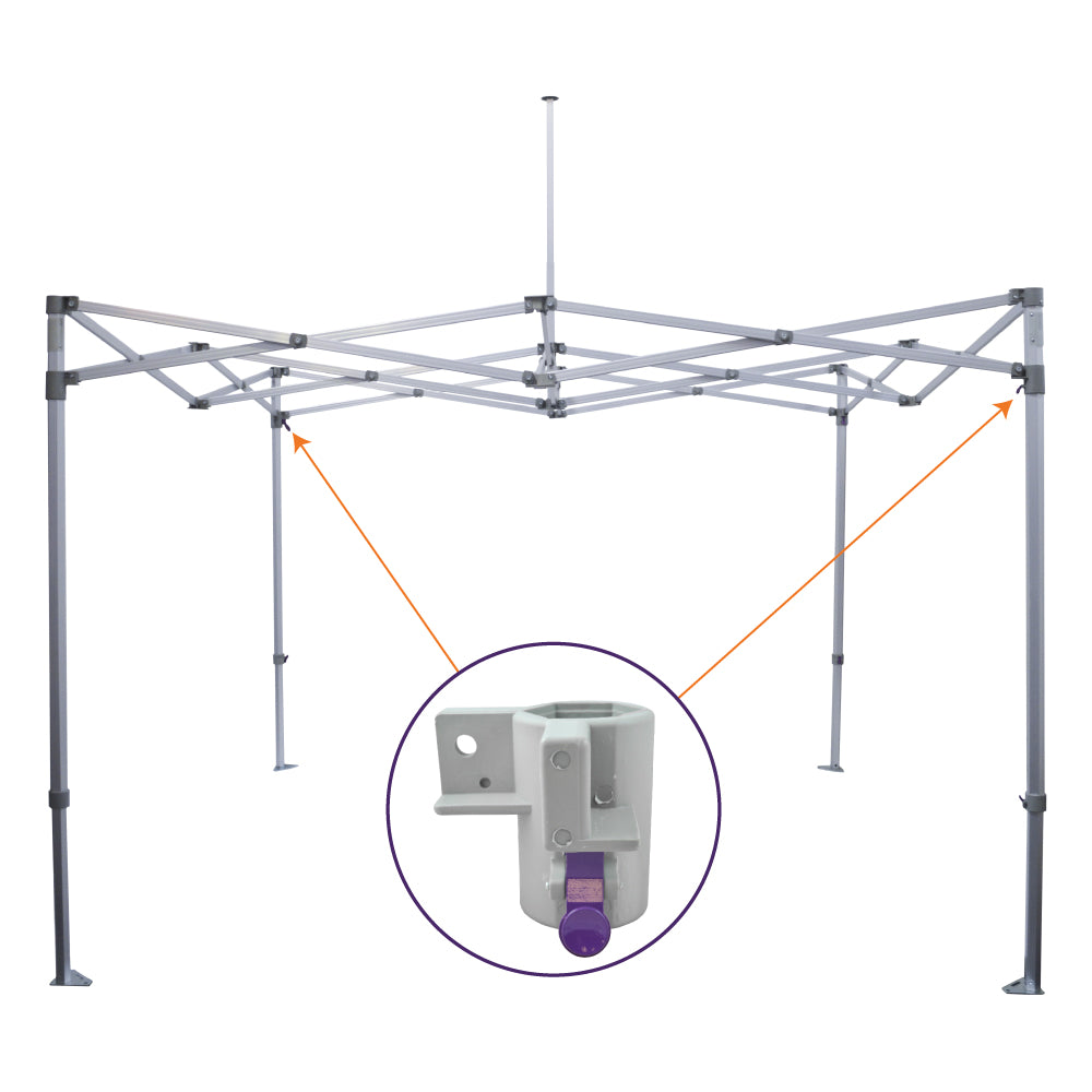 ML Part G. | 2-Way Outer Leg Slider Bracket - Impact Canopies USA