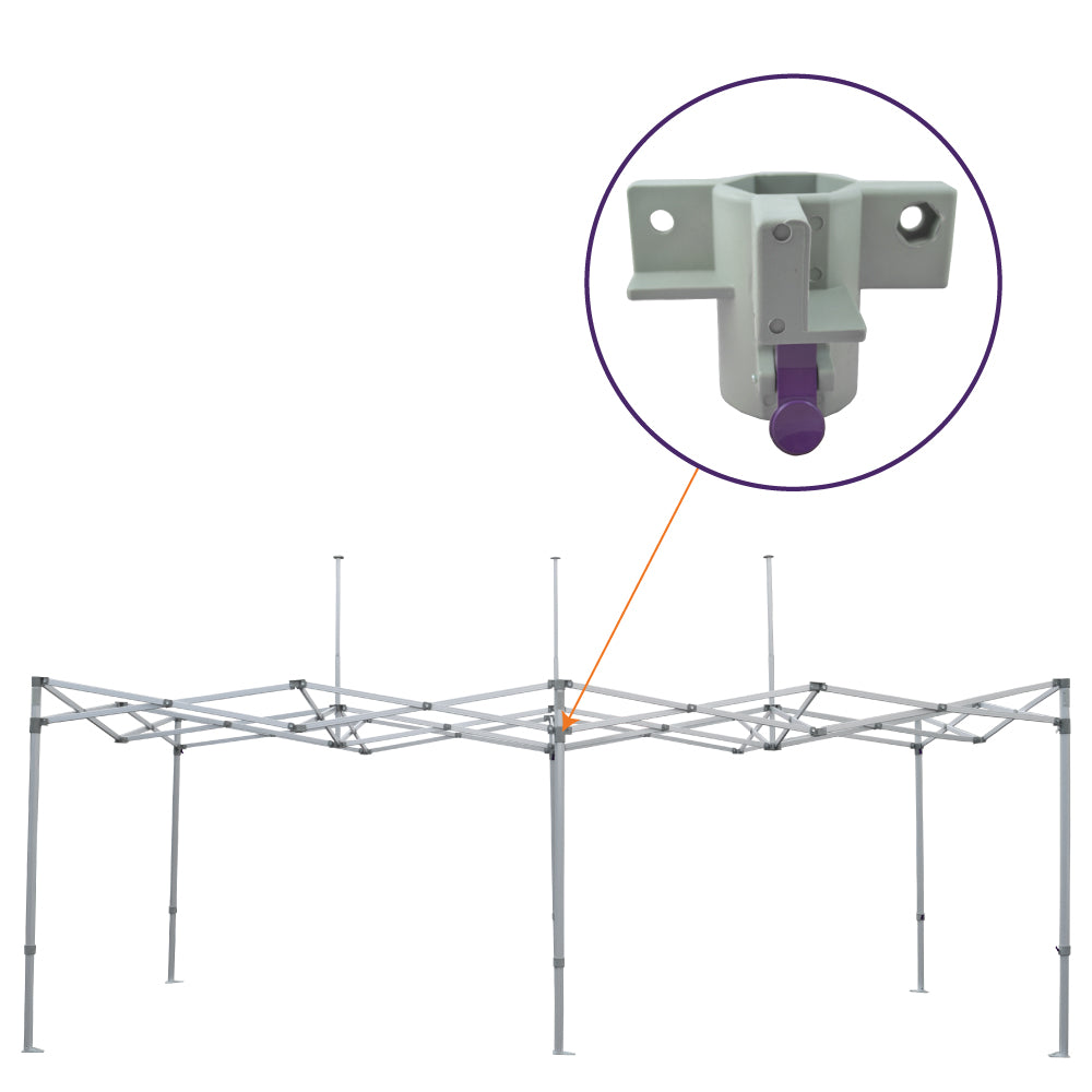 ML 10x20 | 3-Way Middle Outer Leg Slider Bracket - Impact Canopies USA