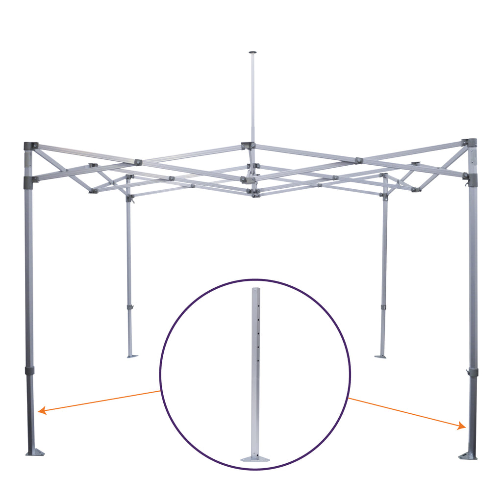 M Part B. | Steel Foot Pad with Aluminum Inner Leg - Impact Canopies USA