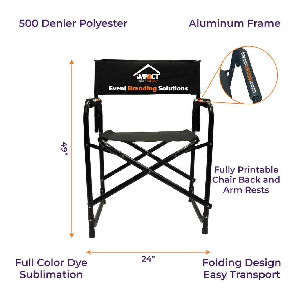 Custom Printed Director's Chair - Impact Canopies USA