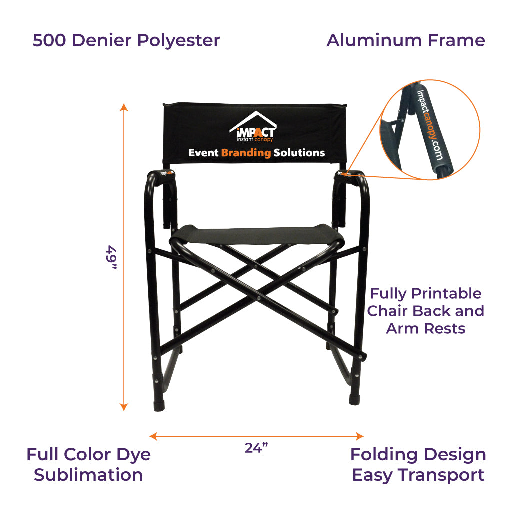 Custom Printed Director's Chair - Impact Canopies USA