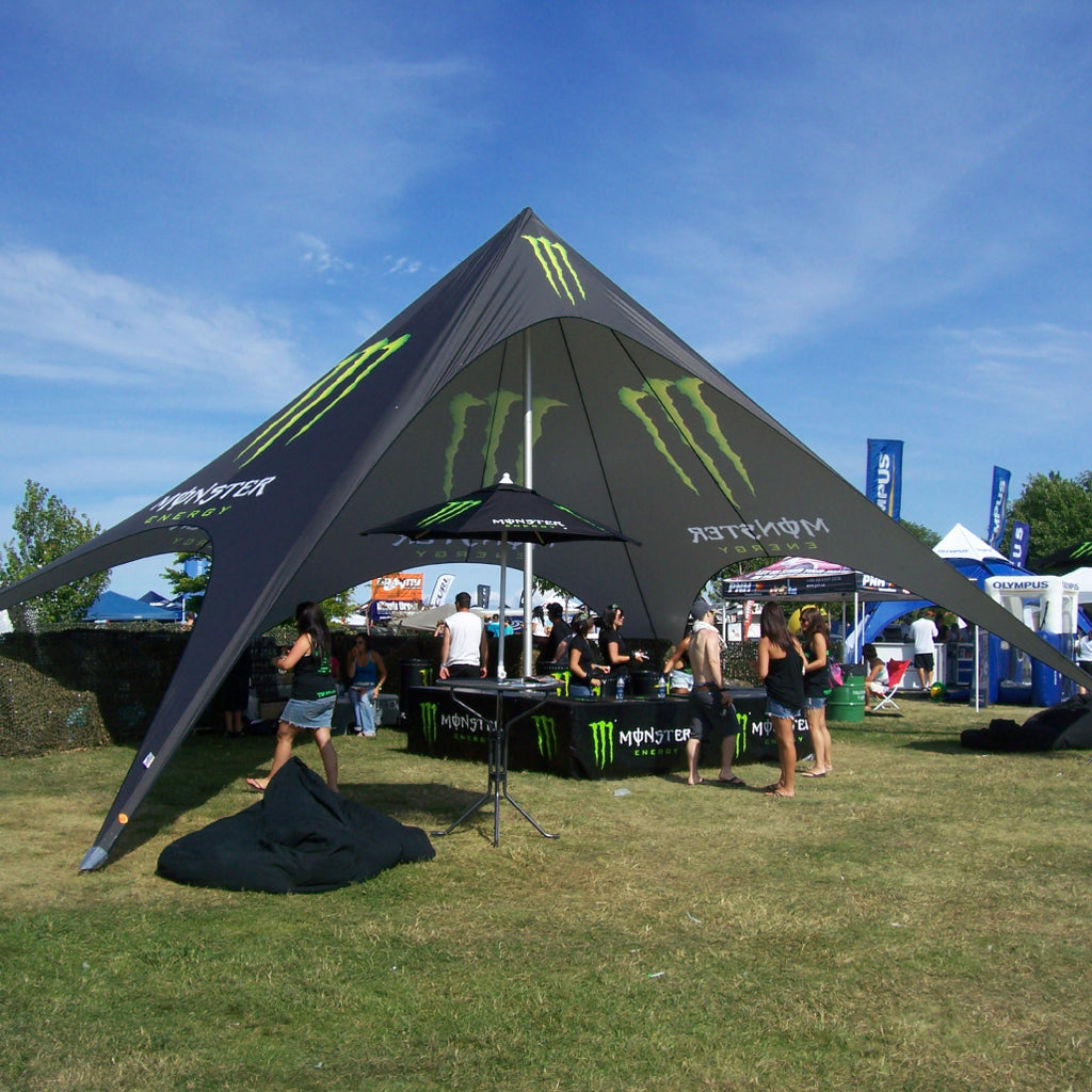 Custom Printed Star Canopy with Inflatable Pole