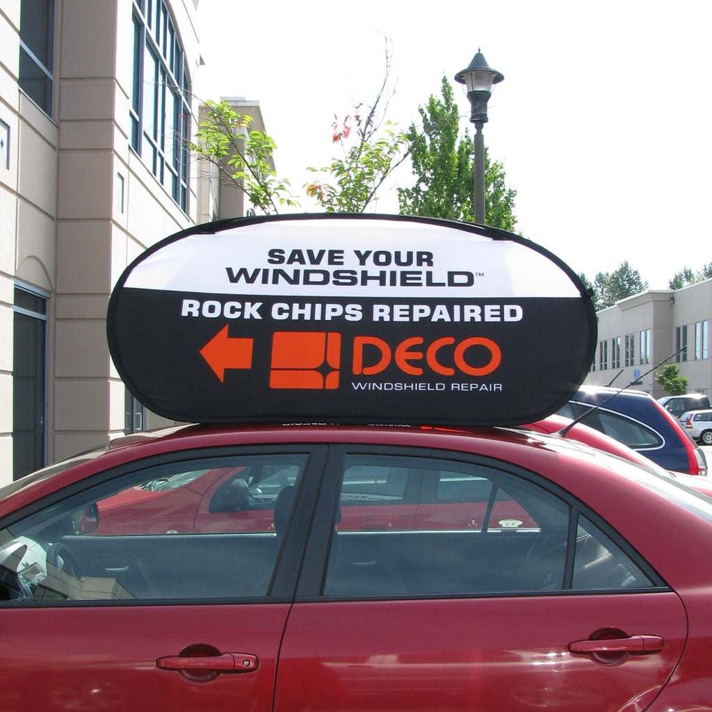 Spring Loaded Signage Custom Printed Spring Sign – Impact Canopies USA