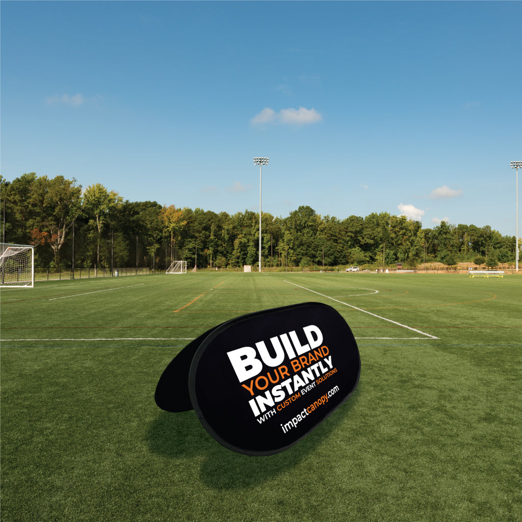 Custom Printed Field Spring Sign Pop-Up A-Frame Banner - Impact Canopies USA