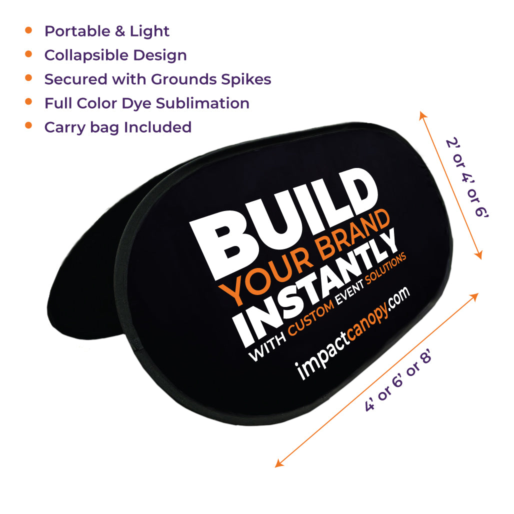 Custom Printed Field Spring Sign Pop-Up A-Frame Banner - Impact Canopies USA
