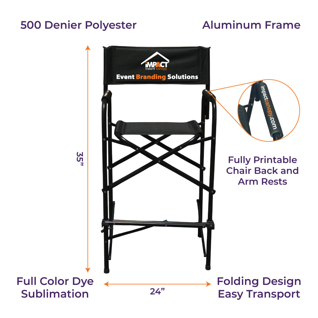 Custom Printed Director's Chair - Impact Canopies USA