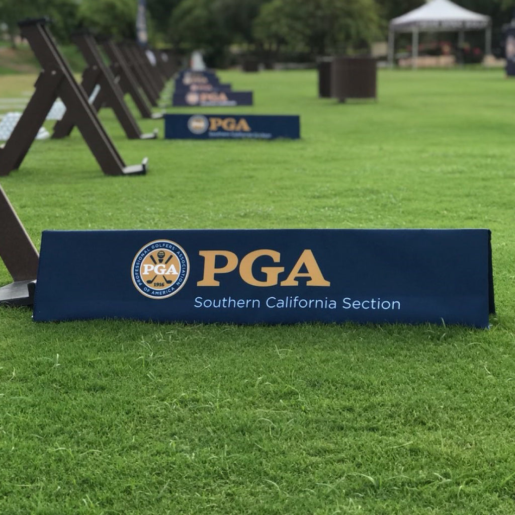 Custom Printed Tee Dividers for Golf Driving Range - 3 Piece Set - Impact Canopies USA