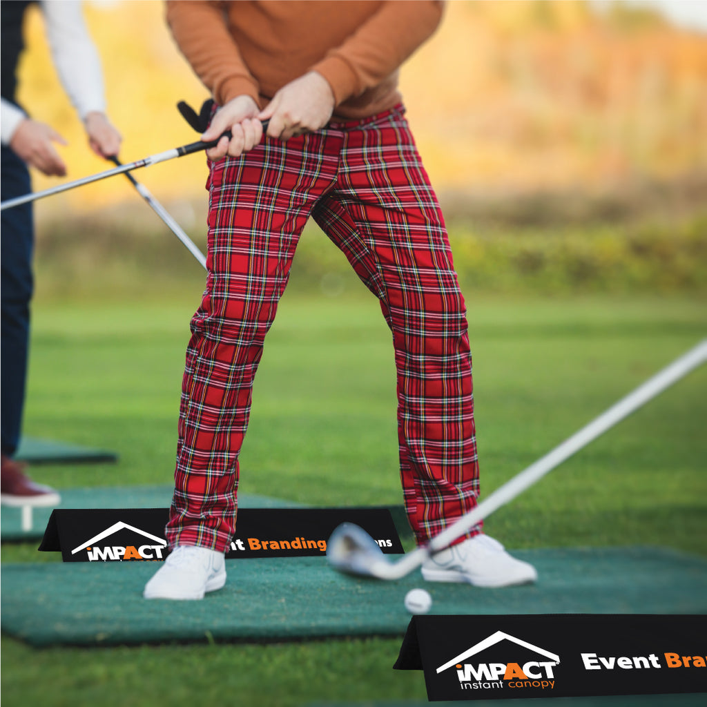 Custom Printed Tee Dividers for Golf Driving Range - 3 Piece Set - Impact Canopies USA