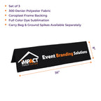 Custom Printed Tee Dividers for Golf Driving Range - 3 Piece Set - Impact Canopies USA