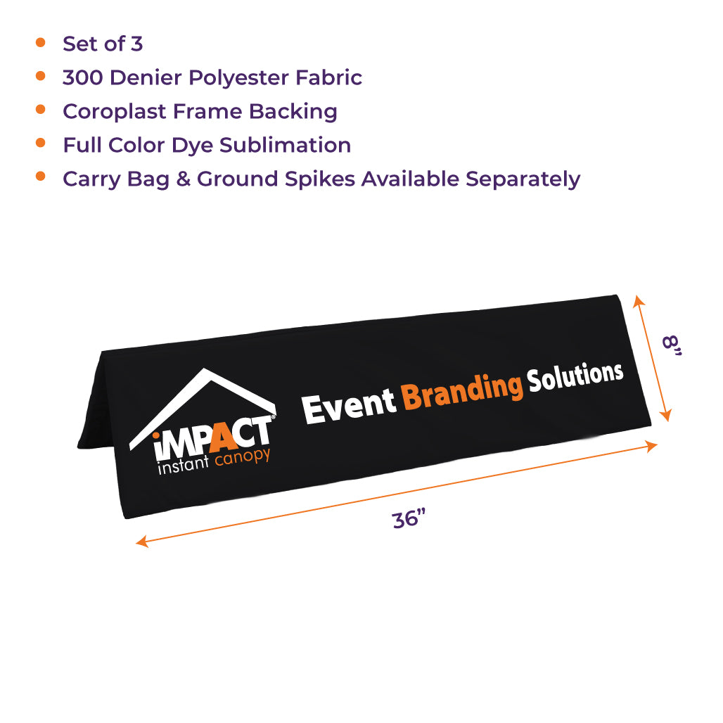 Custom Printed Tee Dividers for Golf Driving Range - 3 Piece Set - Impact Canopies USA