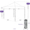 10x10 ULA Lightweight Aluminum Beach Canopy with Weight Bags - Impact Canopies USA