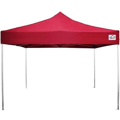 pop up awning tent Impact Canopy 10 x 10 Pop Up Canopy Tent, Straight Leg Shelter, Ultra Light Aluminum Frame, UV Coated, Canopy Accessories, Red, Size: 10' x 10'