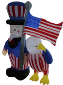 4th of July Airblown Inflatable Yard Decoration Uncle Sam with American Eagle - 6ft - Impact Canopies USA