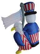 4th of July Airblown Inflatable Yard Decoration Uncle Sam with American Eagle - 6ft - Impact Canopies USA