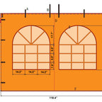 10' Canopy Wall with Church Windows - ONE WALL - Impact Canopies USA