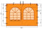 10' Canopy Wall with Church Windows - ONE WALL