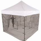 10x10 Pop up Canopy Food Service Mesh Sidewalls with Windows (WALLS ONLY) - Impact Canopies USA