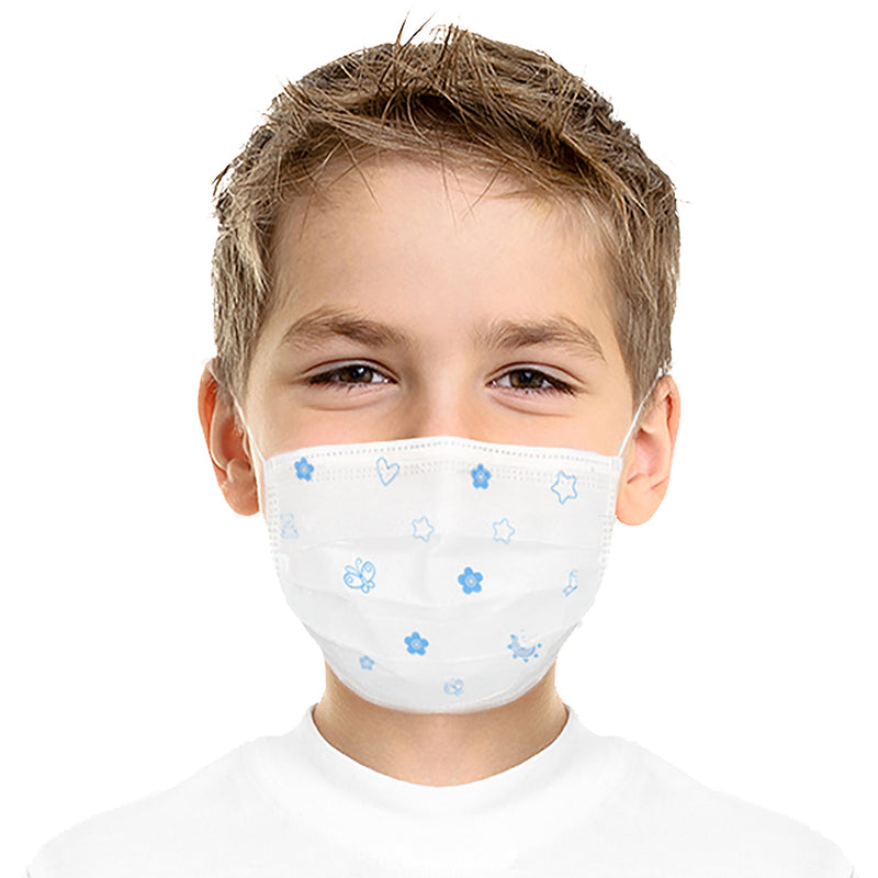 Kid's Blue Disposable Masks (Pack of 20)