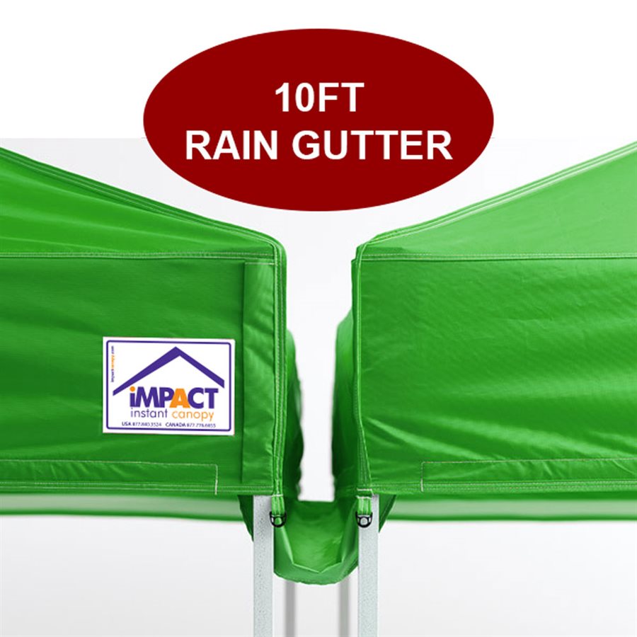 Gutter Pop Out 10' Pop Up Canopy Rain Gutter – Impact Canopies USA