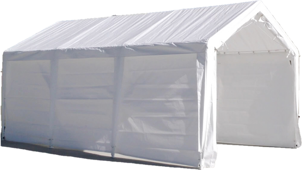 Heavy Duty Portable Carport Canopy -  11'x20' (With Full Sidewalls)(2" Thick Frame) - Impact Canopies USA